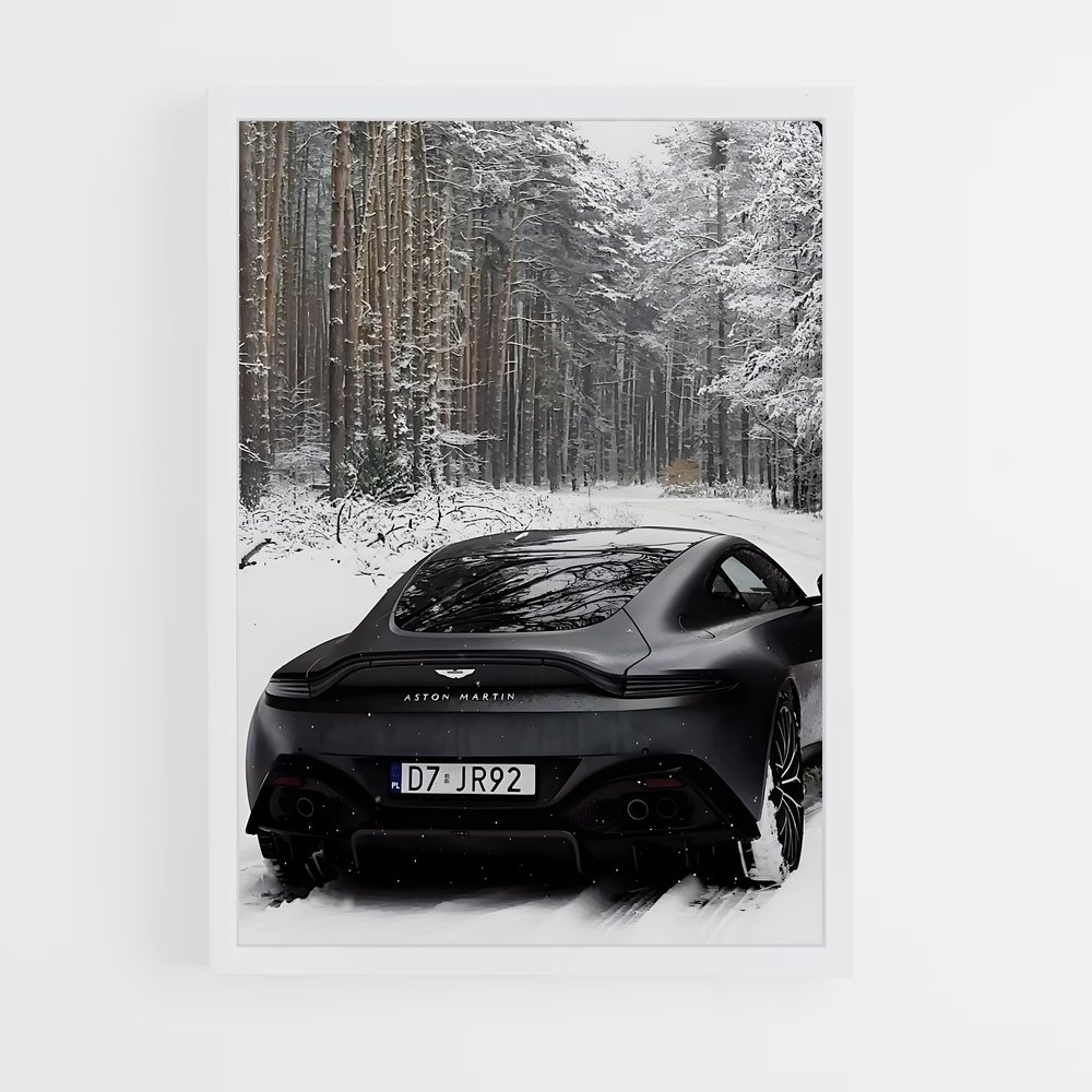 Poster Neige et Vitesse – affiche Aston Martin (vue 3)